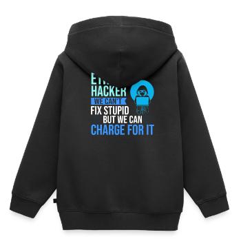 Ethical Hacker Security Computer Hacking - Kids Premium Organic Hoodie - black - Back - AI Model Kid Male (0cm)