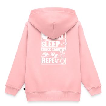 Cross Country Running Crosslauf Geländelauf Laufen - Kids Premium Organic Hoodie - rose - Back - AI Model Kid Female (0cm)