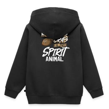 Crabe en fer à cheval Crabe en fer à cheval Crabes des Moluques - Sweat Premium à capuche enfant bio - noir - Dos - AI Model Kid Male (0cm)