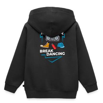 Breakdance Music Breaking BBoy Bgirl - Kids Premium Organic Hoodie - black - Back - AI Model Kid Male (0cm)
