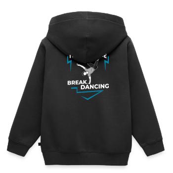 Breakdance Music Breaking BBoy Bgirl - Kids Premium Organic Hoodie - black - Back - AI Model Kid Male (0cm)