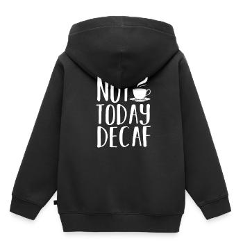 Café décaféiné Caféine Décaféiné - Sweat Premium à capuche enfant bio - noir - Dos - AI Model Kid Male (0cm)