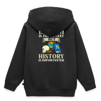 History Teacher Lesson Professor Historian - Kids Premium Organic Hoodie - black - Back - AI Model Kid Male (0cm)