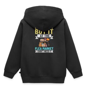 Flea Market Flea Market Funny Articles Market - Kids Premium Organic Hoodie - black - Back - AI Model Kid Male (0cm)
