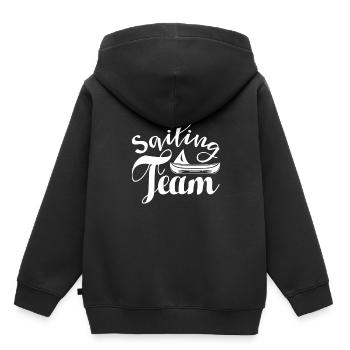 SEGEL TEAM - Kinder Premium Organic Hoodie - Schwarz - Hinten - AI Model Kid Male (0cm)