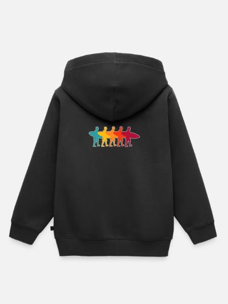 Retro Surf Design - Kinder Premium Organic Hoodie - Schwarz