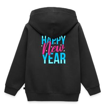 Bonne année !! - Sweat Premium à capuche enfant bio - noir - Dos - AI Model Kid Male (0cm)