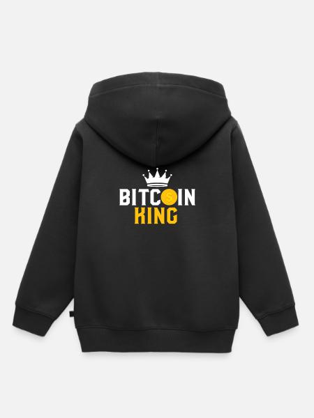 Bitcoin King - Bitcoin Krypto - Kinder Premium Organic Hoodie - Schwarz