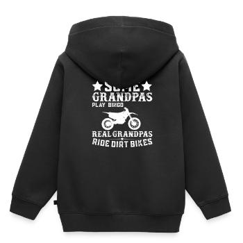 Einige Opas Spielen Bingo Mein Opa Ride Dirt Bikes - Kinder Premium Organic Hoodie - Schwarz - Hinten - AI Model Kid Male (0cm)