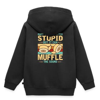 Lustiger Spruch Für Heimwerker - Kinder Premium Organic Hoodie - Schwarz - Hinten - AI Model Kid Male (0cm)