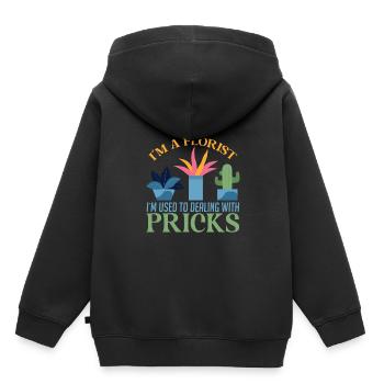 Ich Bin Florist Ich Bin Gewohnt Mit Stichen - Kinder Premium Organic Hoodie - Schwarz - Hinten - AI Model Kid Male (0cm)