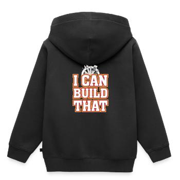 Voici ce que je peux construire - Sweat Premium à capuche enfant bio - noir - Dos - AI Model Kid Male (0cm)