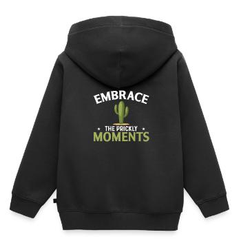 Embrassez les moments délicats - Sweat Premium à capuche enfant bio - noir - Dos - AI Model Kid Male (0cm)