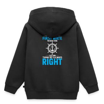 Je suis le premier barreur à gagner du temps - Sweat Premium à capuche enfant bio - noir - Dos - AI Model Kid Male (0cm)
