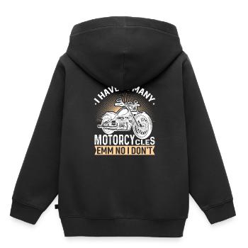 Ich Habe Zu Viele Motorräder ...Emm Nein Habe Ich - Kinder Premium Organic Hoodie - Schwarz - Hinten - AI Model Kid Male (0cm)