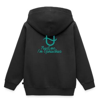 Sternzeichen Schlangenträger / Zodiac Ophiuchus - Kinder Premium Organic Hoodie - Schwarz - Hinten - AI Model Kid Male (0cm)