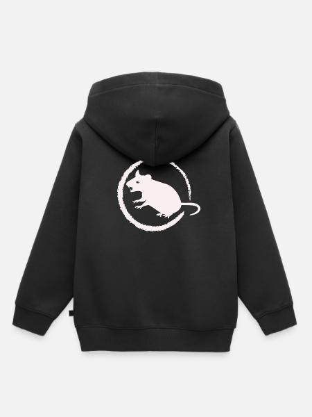 gefährliche Ratte - Nagetier - Kinder Premium Organic Hoodie - Schwarz