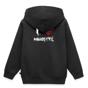 i love hardstyle hardtech dubstep raver festival - Kinder Premium Organic Hoodie - Schwarz - Hinten - AI Model Kid Male (0cm)