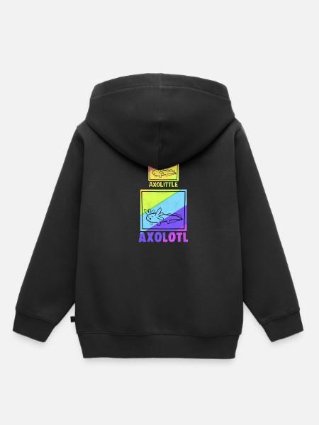 Axolotl - Kinder Premium Organic Hoodie - Schwarz