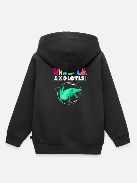 Axolotl - Kinder Premium Organic Hoodie - Schwarz