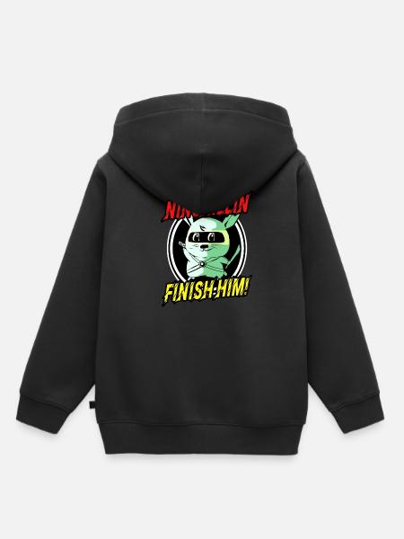 Chinchilla - Kinder Premium Organic Hoodie - Schwarz