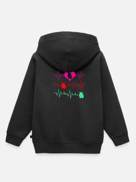 Chinchilla - Kinder Premium Organic Hoodie - Schwarz
