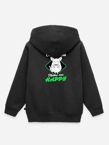 Chinchilla - Kinder Premium Organic Hoodie - Schwarz