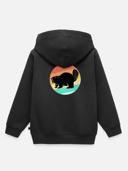 Bever - Kinder Premium hoodie biologisch - zwart