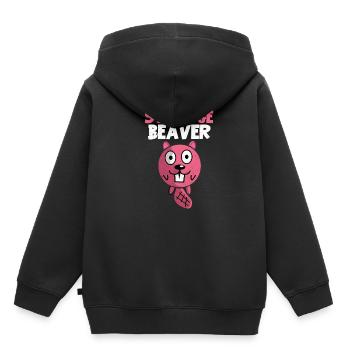 Biber - Kinder Premium Organic Hoodie - Schwarz - Hinten - AI Model Kid Male (0cm)