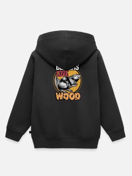 Biber - Kinder Premium Organic Hoodie - Schwarz