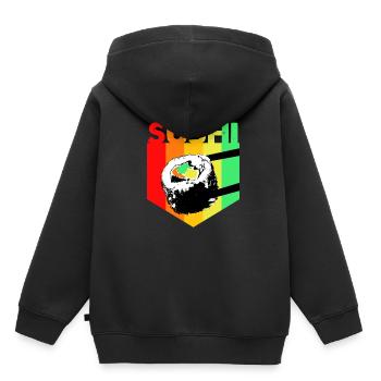 Sushi Go Reis Japan Tokio Miso Nigiri Maki Udon - Kinder Premium Organic Hoodie - Schwarz - Hinten - AI Model Kid Male (0cm)