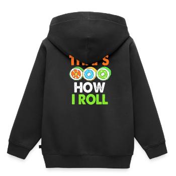 Sushi Go Reis Japan Tokio Miso Nigiri Maki Udon - Kinder Premium Organic Hoodie - Schwarz - Hinten - AI Model Kid Male (0cm)
