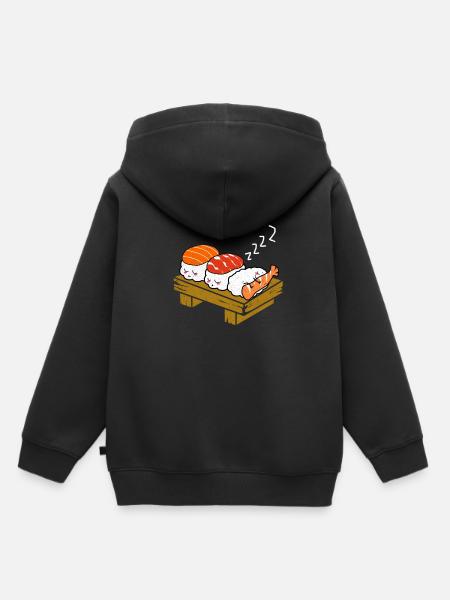 Sushi - Sweat Premium à capuche enfant bio - noir