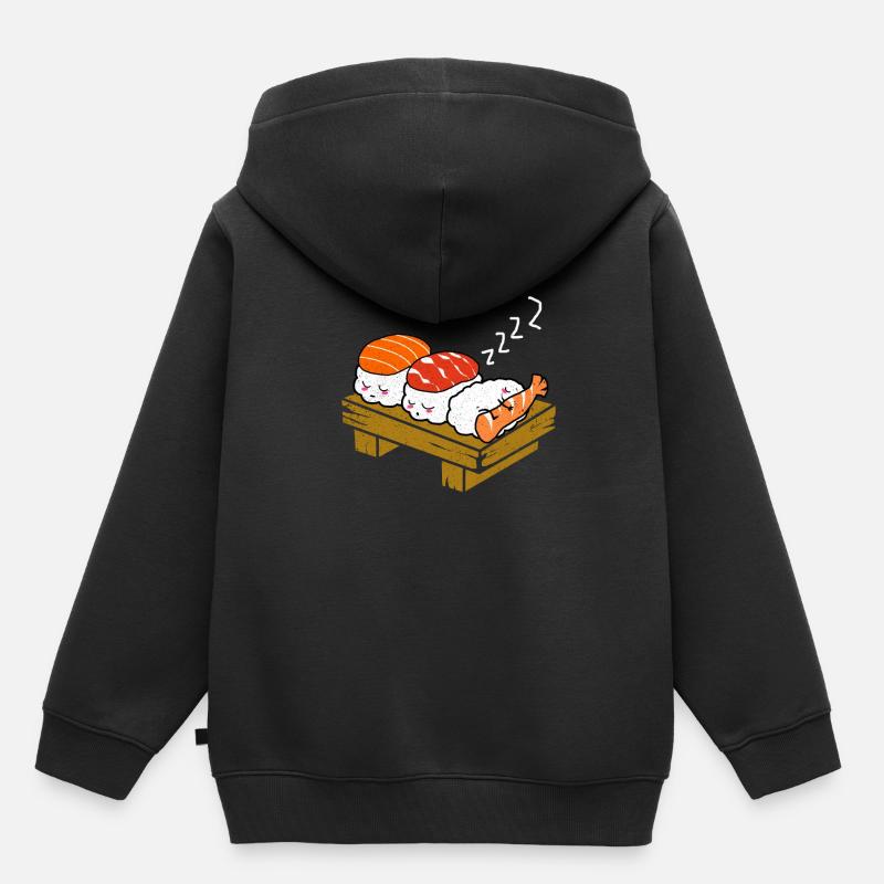 Sushi - Sweat Premium à capuche enfant bio - noir