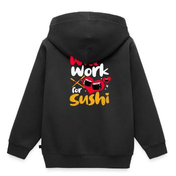 Sushi - Kids Premium Organic Hoodie - black - Back - AI Model Kid Male (0cm)
