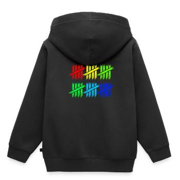 30 ans - Sweat Premium à capuche enfant bio - noir - Dos - AI Model Kid Male (0cm)
