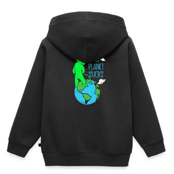 Aliens - Sweat Premium à capuche enfant bio - noir - Dos - AI Model Kid Male (0cm)