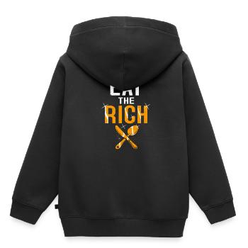 Communisme - Sweat Premium à capuche enfant bio - noir - Dos - AI Model Kid Male (0cm)