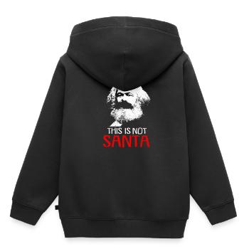 Communisme - Sweat Premium à capuche enfant bio - noir - Dos - AI Model Kid Male (0cm)