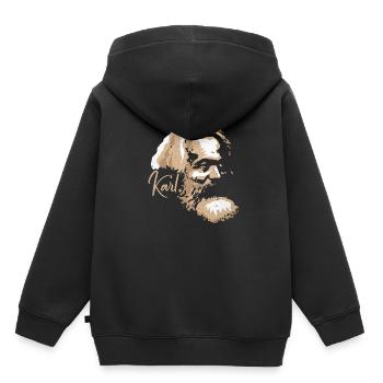 Communisme - Sweat Premium à capuche enfant bio - noir - Dos - AI Model Kid Male (0cm)