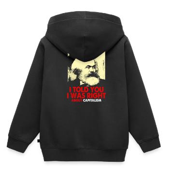 Communism Lenin Marx Class Struggle Social - Kids Premium Organic Hoodie - black - Back - AI Model Kid Male (0cm)