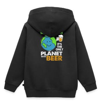 Jour de la Terre - Sweat Premium à capuche enfant bio - noir - Dos - AI Model Kid Male (0cm)