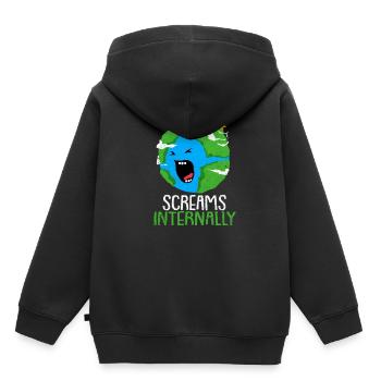 Jour de la Terre - Sweat Premium à capuche enfant bio - noir - Dos - AI Model Kid Male (0cm)