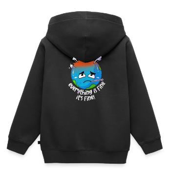 Jour de la Terre - Sweat Premium à capuche enfant bio - noir - Dos - AI Model Kid Male (0cm)