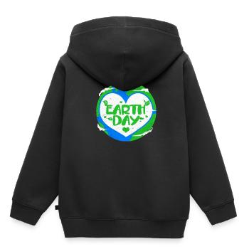 Jour de la Terre - Sweat Premium à capuche enfant bio - noir - Dos - AI Model Kid Male (0cm)