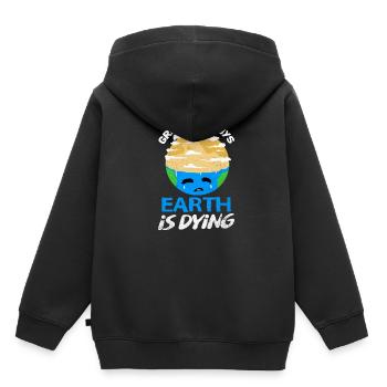 Jour de la Terre - Sweat Premium à capuche enfant bio - noir - Dos - AI Model Kid Male (0cm)