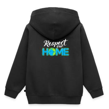 Jour de la Terre - Sweat Premium à capuche enfant bio - noir - Dos - AI Model Kid Male (0cm)