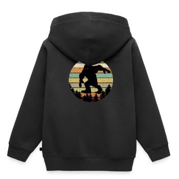 Bigfoot - Sweat Premium à capuche enfant bio - noir - Dos - AI Model Kid Male (0cm)