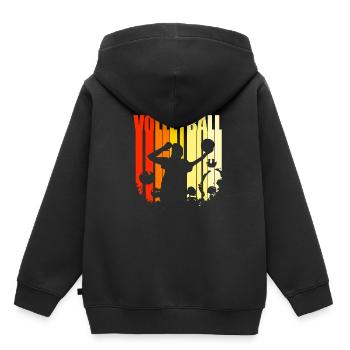 Volleyball Team Set Volley Beach Volleyballer Ball - Kinder Premium Organic Hoodie - Schwarz - Hinten - AI Model Kid Male (0cm)
