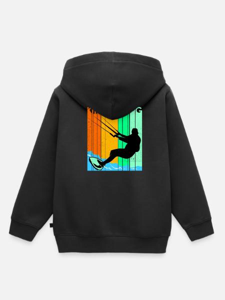 Kiteboard - Kinder Premium Organic Hoodie - Schwarz